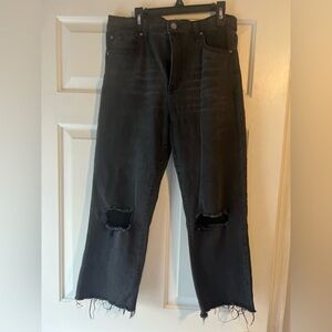 Pink Celebrity distressed black jeans